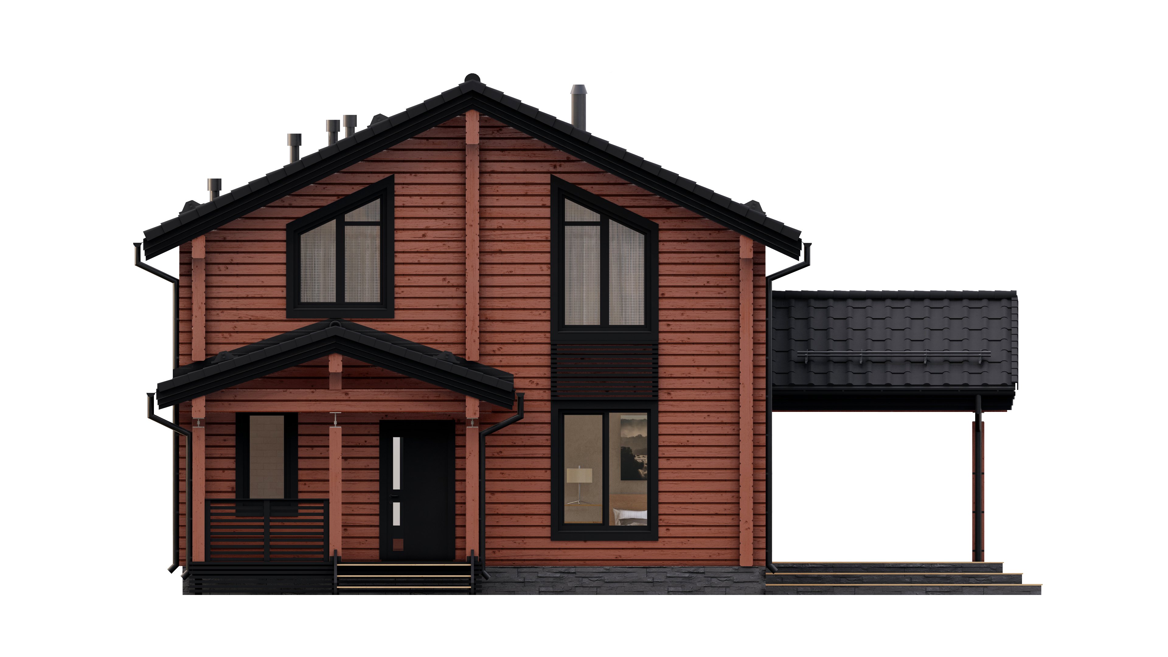 Проект дома - Дом из клееного бруса ВЫРИЦА, фото проекта